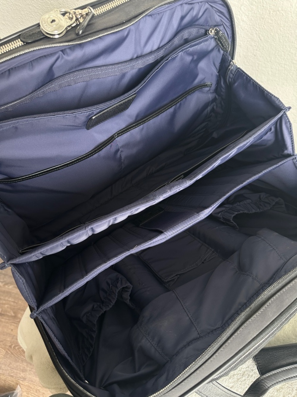 TUMI Arrive Black Compact‎ 2 Wheeled rolling Business Briefcase - 73013D2 - Picture 9 of 17